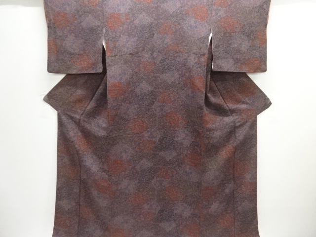 JAPANESE KIMONO / KOMON / CHIRIMEN / FLORAL SARASA